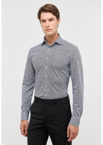 Langarmhemd Eterna "SLIM FIT", Damen, Gr. 41, Normalgr&ouml;&szlig;en, dunkelblau, Jersey, 58% Baumwolle, 42% Polyester, schmal, Manschette, Hemden Langarmhemd, NON IRON (b&uuml;gelfrei)