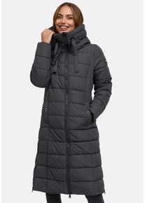 Winterjacke Navahoo "Navahoo Mondmaedchen Damen Winter Steppmantel N036", Damen, Gr. M, grau (anthrazit), Obermaterial: 100% Polyester PES., Jacken Winterjacke