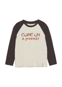 Langarmshirt EN FANT "Langarmshirt ENTshirt", Jungen, Gr. 140, beige (sandshell), Web, Obermaterial: 95% Baumwolle CO. 5% Elasthan EL., unifarben, regular fit, Rundhals, Shirts Langarmshirt