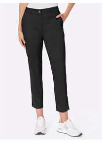Webhose Heine, Damen, Gr. 46, Normalgr&ouml;&szlig;en, schwarz, 72% Baumwolle, 25% Polyester, 3% Elasthan, unifarben, 7/8-L&auml;nge, Hosen Webhose