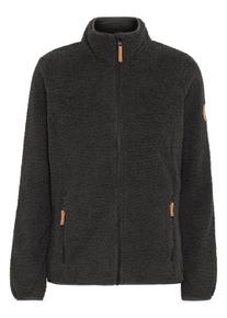 Fleecejacke North Bend "Fleecejacke NBStine W", Damen, Gr. 40, schwarz (schwarz melange), Obermaterial: 100% Polyester PES., regular fit normal, Jacken Fleecejacke