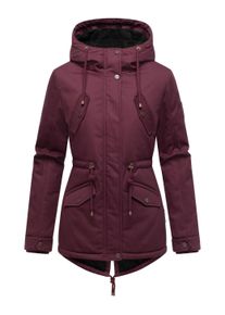Winterjacke Marikoo "Winterjacke Manolya", Damen, Gr. S, rot (wine with schwarz fur), Obermaterial: 100% Baumwolle CO. Obermaterial: Futter: 100% Polyester PES. 100% Polyester PES., Jacken Winterjacke