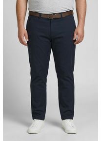 Jack & Jones PlusSize Chinohose "JPSTMARCO ADAM BELTED CHINO PLS", Herren, Gr. 46 (6XL), L&auml;nge 34, schwarz navy, Web, Obermaterial: 98% Baumwolle, 2% Elasthan, JACK & JONES PLUSSIZE, unifarben, slim fit kn&ouml;chellang, Hosen Chinohose