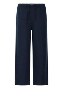Leinenhose Casual Friday "Leinenhose CFEngo Linen", Damen, Gr. XXL, L&auml;nge 32, blau (schwarz navy), Obermaterial: 100% Leinen LI., Hosen Leinenhose