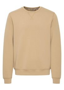 Rundhalspullover Blend "Rundhalspullover BHSweatshirt", Herren, Gr. S, beige (cornstalk), Obermaterial: 80% Viskose CV. 13% Polyester PES. 7% Elasthan EL., Pullover Rundhalspullover