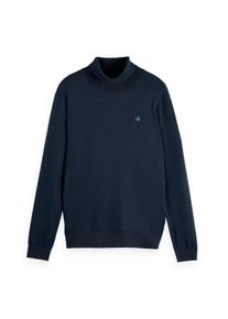 Scotch & Soda Sweater SCOTCH & SODA "Strickpullover Ecovero Blend Turtleneck Sweater", Herren, Gr. L, blau (dunkelblau), Obermaterial: 81% Viskose CV. 19% Nylon NY., Sweatshirts Sweater