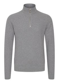 Strickfleece-Pullover Casual Friday "Strickpullover CFKarlo", Herren, Gr. L, grau (light grau melange), Obermaterial: 100% Baumwolle CO., Pullover Strickfleece-Pullover