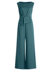 Jumpsuit Vera Mont "Jumpsuit mit weitem Bein", Damen, Gr. 46, EURO, braun (schwarz emerald), Obermaterial: 95% Polyester PES. 5% Elasthan EL., Overalls Jumpsuit