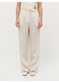 Stoffhose LEGER "Thorina, LeGer by Lena Gercke", Herren, Gr. 44, N-Gr, sanftes wei&szlig;, Web, Obermaterial: 75% Viskose, 25% Leinen, unifarben, lang, Hosen Stoffhose, Materialmix aus Viskose und Leinen