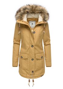 Winterjacke Ragwear "Wintermantel Jane YOUMODO", Damen, Gr. XXL, braun (camel), Obermaterial: 65% Polyester PES. 35% Baumwolle CO. Obermaterial: Futter: 100% Polyester PES. 100% Polyester PES., Jacken Winterjacke