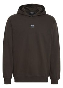 Kapuzenpullover INDICODE "Hoodie IDJolkan", Herren, Gr. XL, grau (raven), Obermaterial: 60% Baumwolle CO. 40% Polyester PES., Pullover Kapuzenpullover