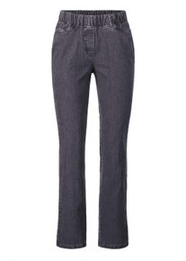 Regular-fit-Jeans GOLDNER "Klassische Jeansschlupfhose LOUISA", Damen, Gr. 46, N-Gr, grau (anthrazit), Obermaterial: 78% Baumwolle CO. 20% Polyester PES. 2% Elasthan EL., Jeans Regular-fit-Jeans