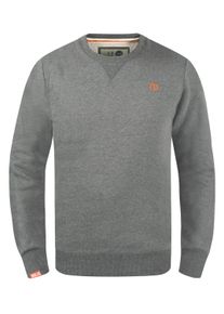 !Solid Longpullover SOLID "Sweatshirt SDBenn", Herren, Gr. M, grau (grau mel), Obermaterial: 50% Baumwolle CO. 50% Polyester PES., Sweatshirts Longpullover