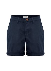 Shorts oxmo "Shorts OXCharline", Damen, Gr. 38, N-Gr, blau (total eclipse), Obermaterial: 98% Baumwolle CO. 2% Elasthan EL., Hosen Shorts