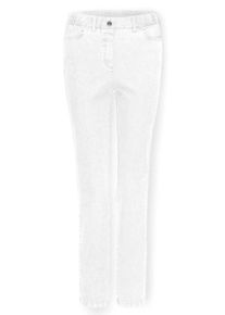 Regular-fit-Jeans GOLDNER "Kurzgr&ouml;&szlig;e Klassische Jeansschlupfhose MARTHA", Damen, Gr. 24, K-Gr, wei&szlig;, Obermaterial: 78% Baumwolle CO. 20% Polyester PES. 2% Elasthan EL., Jeans Regular-fit-Jeans