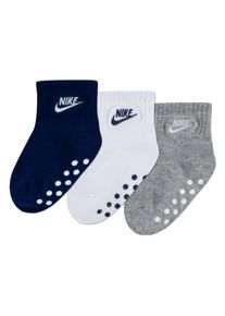 Sportsocken Nike Sportswear "3PK QUARTER SOCK NHN CORE FUTURA GR", Jungen, Gr. 86-92, bunt, Obermaterial: 52% Baumwolle, 43% Polyester, 5% Elasthan, Socken Sportsocken, f&uuml;r Babys, mit Logodruck, im 3er-Pack, mit Elasthan-Anteil
