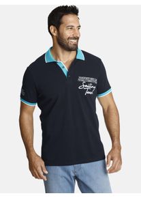 Poloshirt Jan Vanderstorm "Poloshirt IWAR", Herren, Gr. 5 XL, blau (dunkelblau), Obermaterial: 100% Baumwolle CO., comfort fit normal, ohne Ausschnitt, Shirts Poloshirt