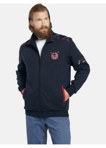 Sweatjacke Jan Vanderstorm "Sweatjacke ATLI", Herren, Gr. XL, blau (dunkelblau), Obermaterial: 100% Baumwolle CO., normal, ohne Ausschnitt, Sweatjacken Sweatjacke