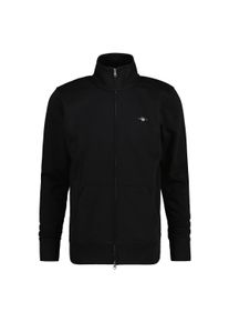 Sweatshirt Gant "Sweatjacke Regular Shield Full Zip Sweat", Herren, Gr. 5XL, schwarz, Obermaterial: 87% Baumwolle CO. 13% Polyester PES., Sweatshirts Sweatshirt