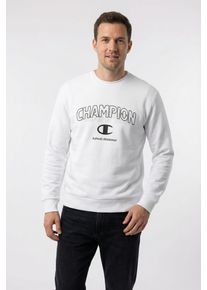 Sweatshirt Champion "Graphic Terry Crewneck Sweatshirt", Herren, Gr. XL, wht, Obermaterial: 55% Baumwolle, 45% Polyester, normal, Rundhals, Sweatshirts Sweatshirt, mit Rundhalsausschnitt, sportlicher Schnitt, ohne Verschluss