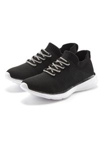 Sneaker Lascana "Slip-On-Sneaker, Slipper, Freizeitschuh", M&auml;dchen, Gr. 40, schwarz, Obermaterial: 100% Textilmaterial. Decksohle: 100% Textilmaterial. Futter: 100% Textilmaterial. Laufsohle: 100% Synthetik, Glitzer, unifarben, Basic, Schuhe Sneaker, mit modischer Glitzerschn&uuml;rung VEGAN, Topseller