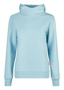 Kapuzenpullover SALZHAUT "Hoodie VISIT", Damen, Gr. L, blau (breeze), Obermaterial: 70% Baumwolle CO. 30% Polyester PES., Pullover Kapuzenpullover