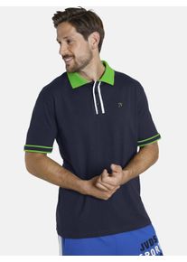 Poloshirt Jan Vanderstorm "Poloshirt ISFRIED", Herren, Gr. L, blau (dunkelblau), Obermaterial: 100% Baumwolle CO., Shirts Poloshirt