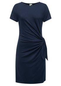 Shirtkleid Ragwear "Shirtkleid Knotta", Damen, Gr. XL, N-Gr, blau (navy), Obermaterial: 95% Viskose CV. 5% Elasthan EL., Kleider Shirtkleid