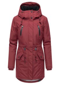 Wintermantel Ragwear "Wintermantel Elsien", Damen, Gr. S, rot (wine rot25), Obermaterial: 100% Polyester PES. Obermaterial: Futter: 100% Polyester PES. 100% Polyester PES., M&auml;ntel Wintermantel