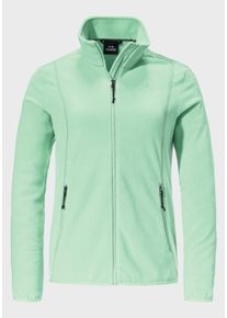 Sch&ouml;ffel Fleecejacke SCH&Ouml;FFEL "Fleece Jk Style Ash WMS", Damen, Gr. 46, gr&uuml;n (6305, gr&uuml;n), Oberstoff: 100% Polyester, regular fit, hoch geschlossener Ausschnitt, Jacken Fleecejacke
