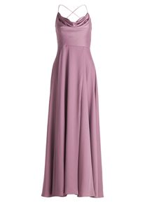 Abendkleid Vera Mont "Abendkleid mit Wasserfallausschnitt", Damen, Gr. 44, EURO, lila (powder lila), 97% Polyester PES. 3% Elasthan EL., Kleider Abendkleid