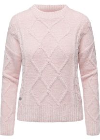 Strickpullover Ragwear "Strickpullover Jannina", Damen, Gr. XL, rosa (marshmallow), Obermaterial: 100% Polyester PES. Futter: 100% Polyester PES., Rundhals, &Auml;rmel ohne &Auml;rmelschlitz Rippb&uuml;ndchen, Pullover Strickpullover