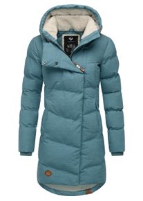 Wintermantel Ragwear "Wintermantel Pavla", Damen, Gr. 4XL, blau (stone blau25), Obermaterial: 100% Polyester PES. Obermaterial: Futter: 100% Polyester PES. 100% Polyester PES., M&auml;ntel Wintermantel
