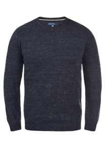 Strickfleece-Pullover Blend "Strickpullover BHAdrian", Herren, Gr. L, blau (schwarz navy), Obermaterial: 100% Baumwolle CO., Pullover Strickfleece-Pullover