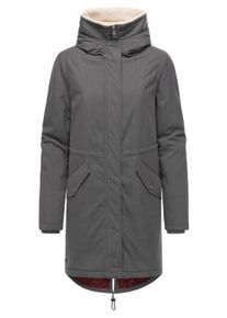 Kurzmantel Ragwear "Wintermantel Coogle YOUMODO", Damen, Gr. L, grau (stone grau), Obermaterial: 68% Baumwolle CO. 32% Nylon NY. Obermaterial: Futter: 100% Polyester PES. 100% Polyester PES., M&auml;ntel Kurzmantel