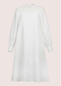 Madeleine Mode Sommerkleid MADELEINE "Spitzenkleid Sommerkleid aus Naturgarn und Spitze", Damen, Gr. 34, N-Gr, wei&szlig;, Obermaterial: 100% Leinen LI., Modern, Kleider Sommerkleid, Aufwendige Detailverarbeitung