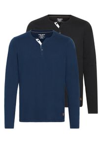 Sweatshirt Blend "Langarmshirt BHMBHOLLIE", Herren, Gr. XL, schwarz (marineblaus schwarz), Obermaterial: 50% Baumwolle CO. 50% Polyester PES., Sweatshirts Sweatshirt