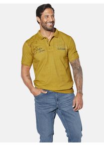 Poloshirt Jan Vanderstorm "Poloshirt MORKSTAD", Herren, Gr. 7XL, gelb (dunkelgelb), Obermaterial: 100% Baumwolle CO., Shirts Poloshirt