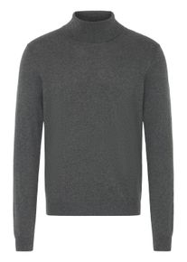 Rollkragenpullover Casual Friday "Rollkragenpullover CFEDIN", Herren, Gr. S, grau (dunkelgrau melange), Obermaterial: 95% Baumwolle CO. 5% Kaschmir WS., Pullover Rollkragenpullover