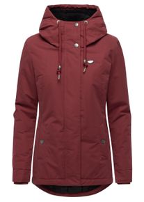 Kurzmantel Ragwear "Kurzmantel Alvena YOUMODO", Damen, Gr. XS, rot (wine rot), Obermaterial: 100% Polyester PES. Obermaterial: Futter: 100% Polyester PES. 100% Polyester PES., M&auml;ntel Kurzmantel