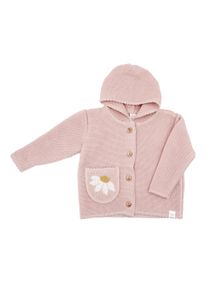 Strickjacke MaxiMo, Jungen, Gr. 74/80, champignon, Feinstrick, Obermaterial: 100% Baumwolle, normal normal, ohne Ausschnitt, H&auml;kelkante, Strickjacken Strickjacke, Margariten-Design, weich, warm, mit Kn&ouml;pfen, mit Kapuze, Baumwolle