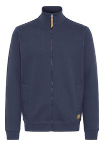 !Solid Sweatjacke SOLID "Trainingsjacke SDARNOL", Herren, Gr. XL, blau (marineblaus), Obermaterial: 65% Polyester PES. 35% Baumwolle CO., Sweatjacken Sweatjacke