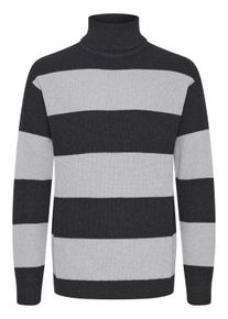 !Solid Rollkragenpullover SOLID "Rollkragenpullover SDSerge", Herren, Gr. L, grau (dunkelgrau melange), Obermaterial: 100% Baumwolle CO recyc.., Pullover Rollkragenpullover