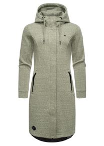 Kapuzensweatjacke Ragwear "Kurzmantel Letti Long", Damen, Gr. M, gr&uuml;n (olive), Obermaterial: 54% Polyester PES. 41% Baumwolle CO. 5% Viskose CV., Sweatjacken Kapuzensweatjacke