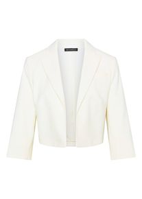 Kurzblazer Betty Barclay "Kurzblazer mit 3/4 Arm", Damen, Gr. 48, wei&szlig; (rohwei&szlig;), Obermaterial: 86% Polyester PES. 14% Elasthan EL., Blazer Kurzblazer