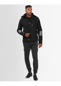 Softshelljacke Arctic Seven "Arctic Seven Herren Softshell Jacke &Uuml;bergangsjacke AS301", Herren, Gr. M, schwarz (schwarz, orange), Obermaterial: 96% Polyester PES. 4% Elasthan EL., Jacken Softshelljacke