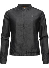 Kurzjacke Ragwear "Kurzjacke Malawi Denim", Damen, Gr. XL, schwarz, Obermaterial: 60% Baumwolle CO. 40% Viskose CV. Obermaterial: Futter: 100% Polyester PES., Jacken Kurzjacke