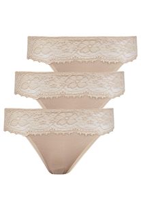 Jazz-Pants Slips Nina von C. "3er Pack Damen Jazzpant Millefleurs", Damen, Gr. 38, beige (latte macchiato), Obermaterial: 52% Viskose CV. 40% Modal CMD. 8% Elasthan EL., Unterhosen Jazz-Pants Slips