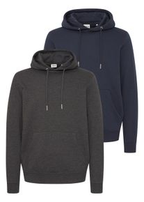 !Solid Kapuzenpullover SOLID "Kapuzenpullover SDColinoreg", Herren, Gr. XL, blau (dgm, navy), Obermaterial: 65% Polyester PES. 35% Baumwolle CO., unifarben, normal, Pullover Kapuzenpullover