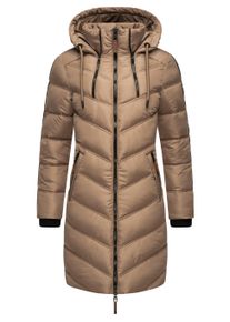 Wintermantel Marikoo "Wintermantel Armasa", Damen, Gr. L, grau (taupe grau), Obermaterial: 100% Polyester PES. Obermaterial: Futter: 100% Polyester PES. 100% Polyester PES., M&auml;ntel Wintermantel